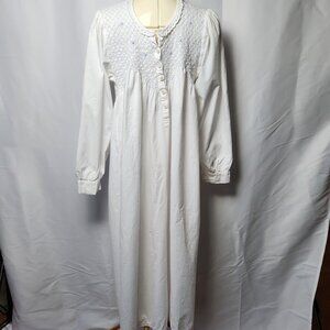 Vintage Long-Sleeve Cotton Nightgown